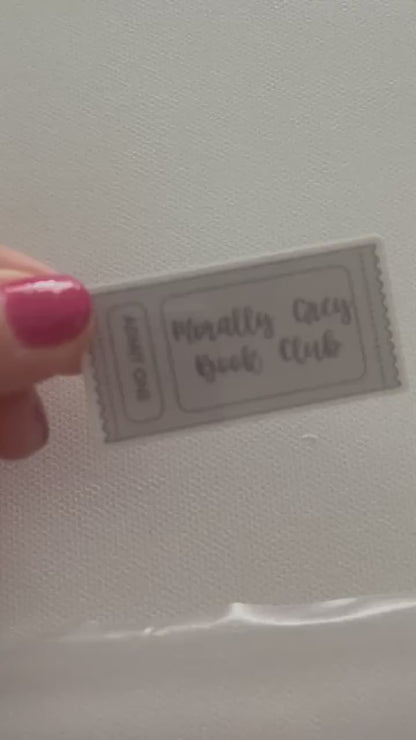 Morally grey admit one ticket, bookish stickers, morally gray,book stickers, kindle, laptop, romance reader, smut stickers