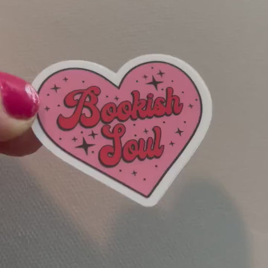 Bookish soul heart sticker, book stickers, kindle, laptop, booktok, spicy romance, smut stickers, bookish sticker, dirty books