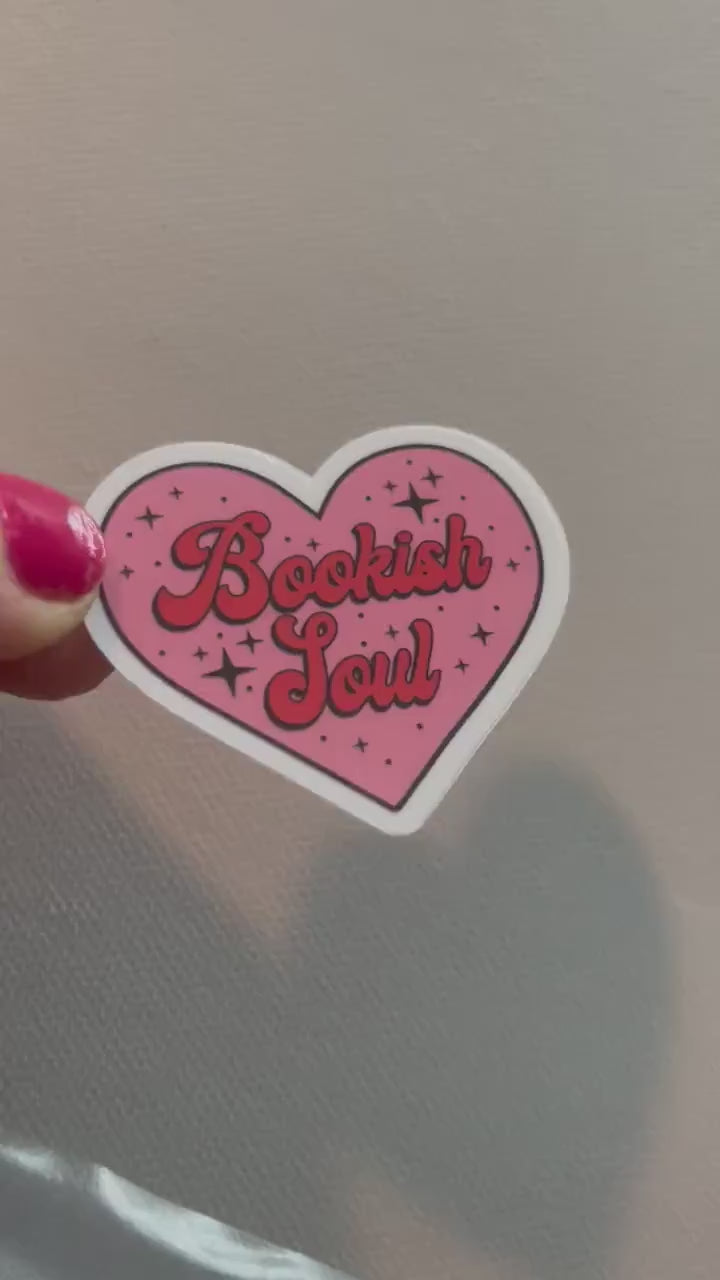 Bookish soul heart sticker, book stickers, kindle, laptop, booktok, spicy romance, smut stickers, bookish sticker, dirty books