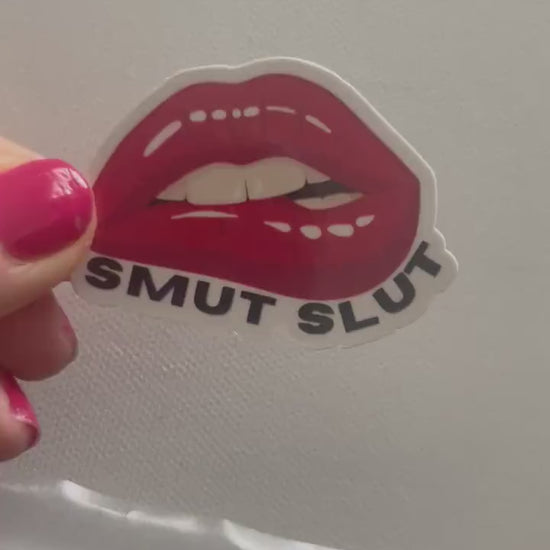 SMUT Slut lips mouth bookish stickers, dark romance, book stickers, kindle, laptop, romance reader, smut stickers, smutty, lover