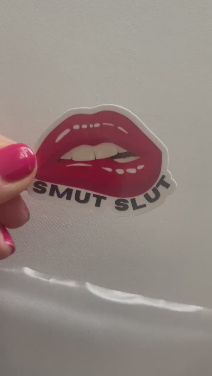 SMUT Slut lips mouth bookish stickers, dark romance, book stickers, kindle, laptop, romance reader, smut stickers, smutty, lover