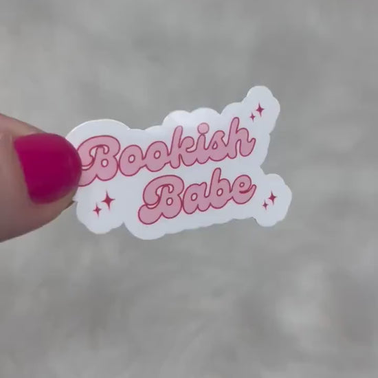 Bookish babe sticker, bookish stickers, book stickers, kindle, laptop, romance reader, booktok, smut stickers, hot girls read