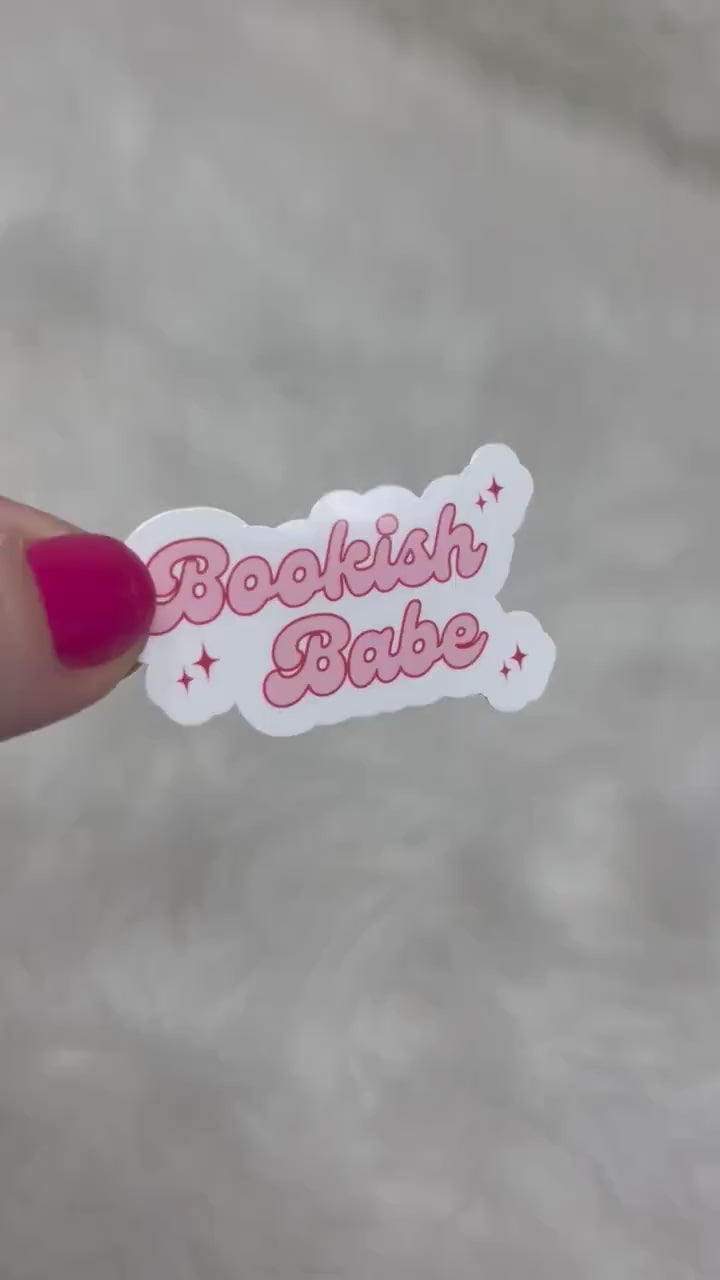 Bookish babe sticker, bookish stickers, book stickers, kindle, laptop, romance reader, booktok, smut stickers, hot girls read