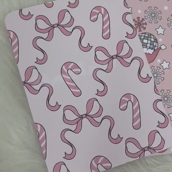 Kindle Insert for Clear Case | Pink Christmas Holiday Insert | Cardstock Insert | Bookish Gift | Ereader | Kindle Accessories | Book Merch