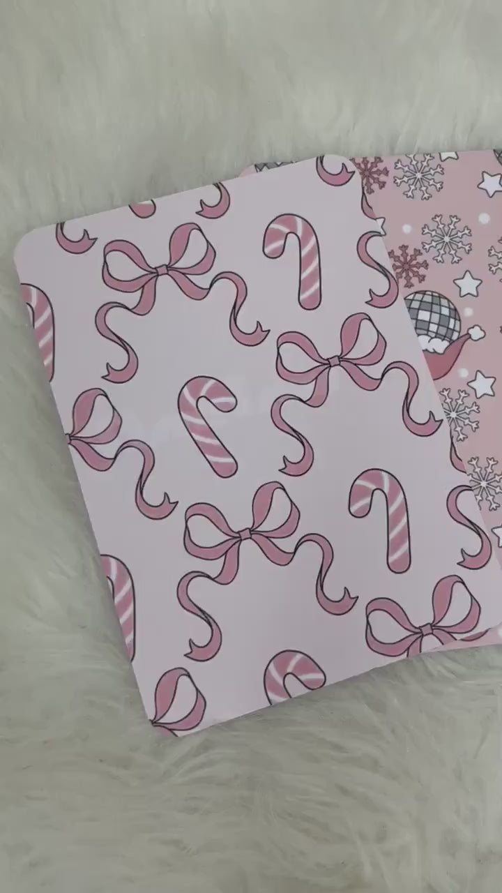 Kindle Insert for Clear Case | Pink Christmas Holiday Insert | Cardstock Insert | Bookish Gift | Ereader | Kindle Accessories | Book Merch