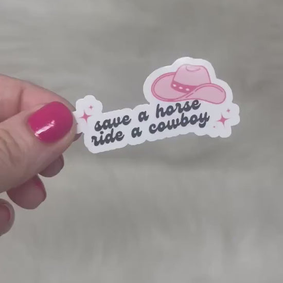 Cowboy romance stickers, cowboy romance era, kindle, romance reader, save a horse, cowboy hat, water bottle, tumbler, bookish stickers