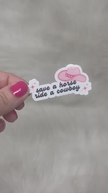 Cowboy romance stickers, cowboy romance era, kindle, romance reader, save a horse, cowboy hat, water bottle, tumbler, bookish stickers