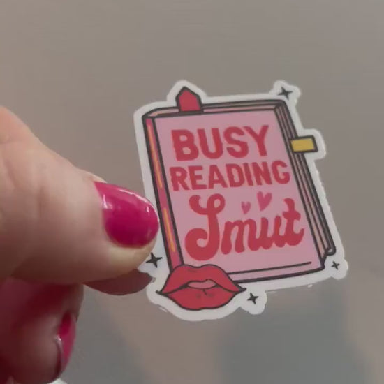 Busy reading smut sticker, book stickers, kindle, laptop, booktok, spicy romance, smut stickers, bookish sticker, dirty books