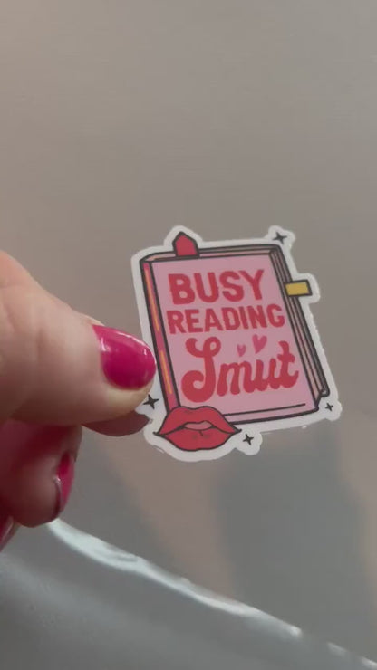 Busy reading smut sticker, book stickers, kindle, laptop, booktok, spicy romance, smut stickers, bookish sticker, dirty books