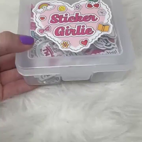 Sticker Box | Kindle Stickers Holder | Sticker Storage Box | Clear Box | Gift for Book Lover |  Organizer for Stickers