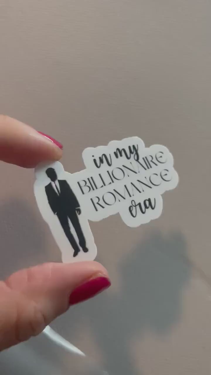 In my billionaire romance era sticker, book stickers, kindle, laptop, romance reader, dark romance, smut stickers, bookish stick