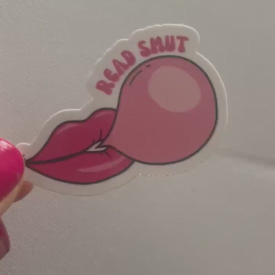 Read SMUT mouth bubble spicy bookish stickers, dark romance, book stickers, kindle, laptop, romance reader, waterproof, smut stickers, smut
