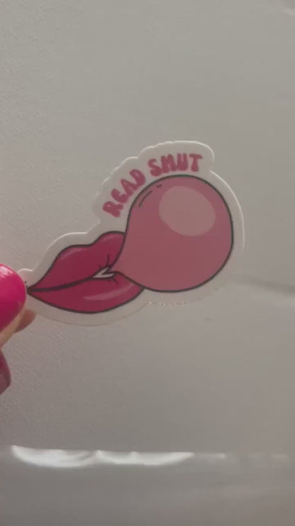 Read SMUT mouth bubble spicy bookish stickers, dark romance, book stickers, kindle, laptop, romance reader, waterproof, smut stickers, smut