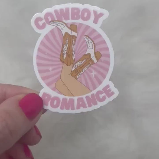 Cowboy romance stickers, cowboy romance era, kindle,  romance reader, save a horse, cowboy boots, waterproof, water bottle, bookish stickers