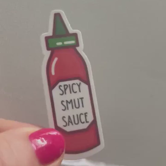 Spicy Smut Hot Sauce bookish stickers, dark romance, book stickers, kindle, laptop, romance reader, smut stickers, smutty, Sriracha