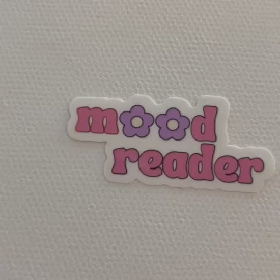 Mood reader sticker, bookish sticker, floral, spring, bookish merch, Kindle sticker, smut reader, reading lover, decal, vinyl, pink