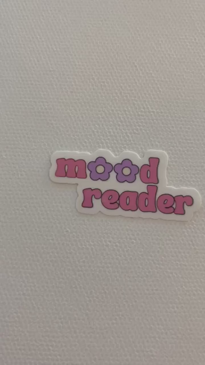 Mood reader sticker, bookish sticker, floral, spring, bookish merch, Kindle sticker, smut reader, reading lover, decal, vinyl, pink