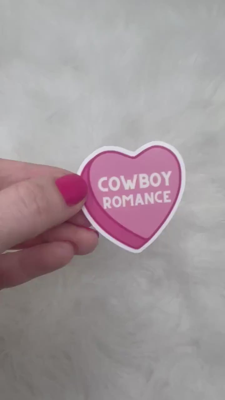 Cowboy romance stickers, cowboy romance era, kindle,  romance reader, I love cowboys, booktok, bookish stickers, heart